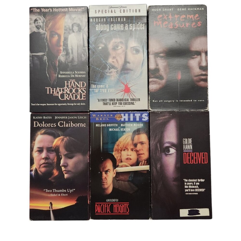 Vintage Thriller VHS Lot Hand That Rocks The Cradle Decived Extreme Measures
